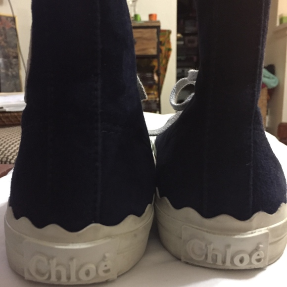 chloe scalloped sneakers